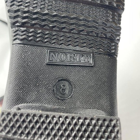 NORTY Women's mid-calf rain boots/snow boots in MONET PRINT sz 8 - NEW W/OUT BOX - Picture 7 of 8